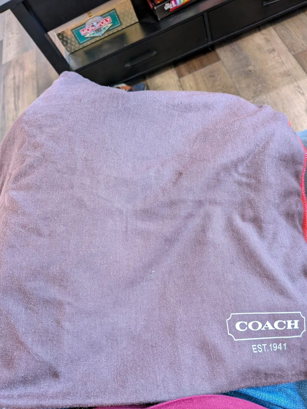 COACH Brown Dust Bag with Logo